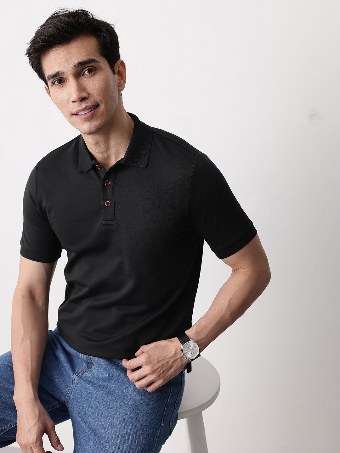 Mast & Harbour Polo Collar T-shirt