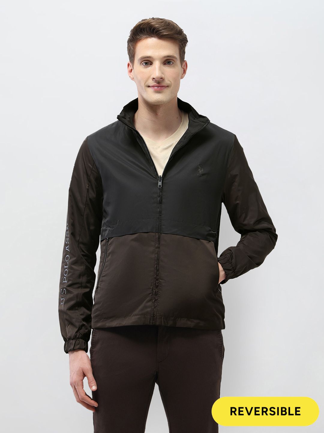 U.S. Polo Assn.Reversible Colour Blocked Jacket