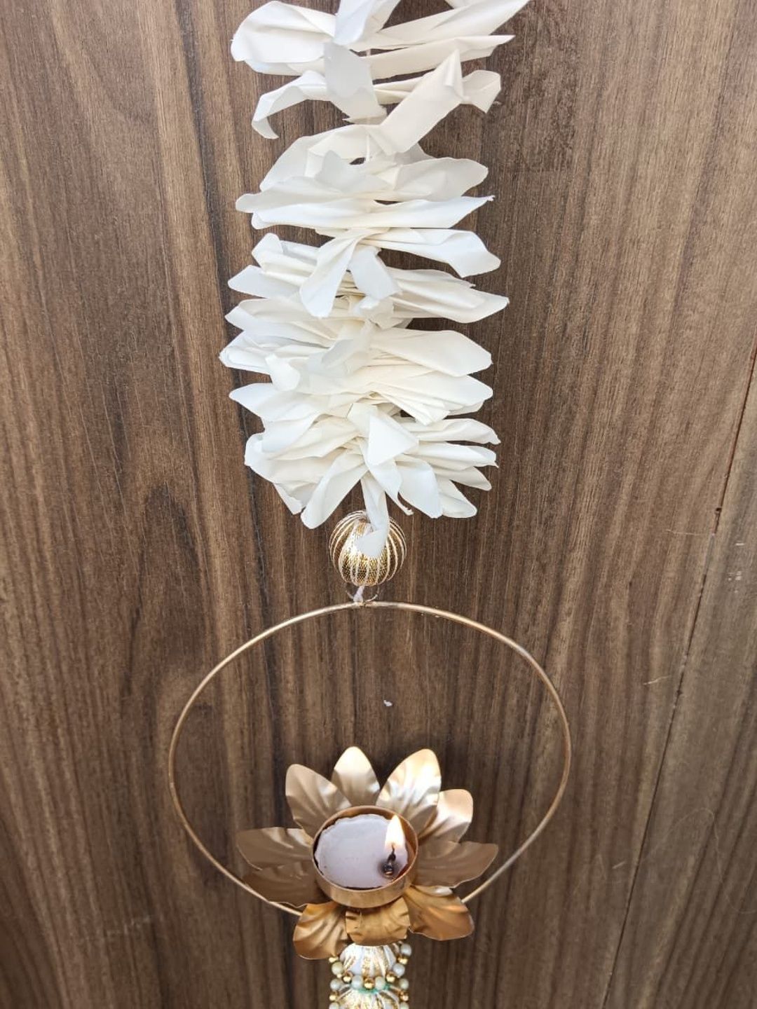 Nutts Yellow & White Textured Papergajra Garlands