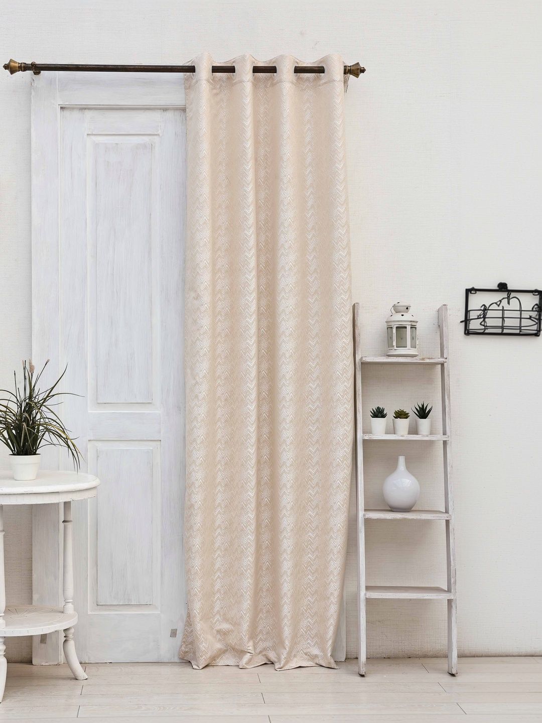 Ariana Beige & Beige Door Curtain