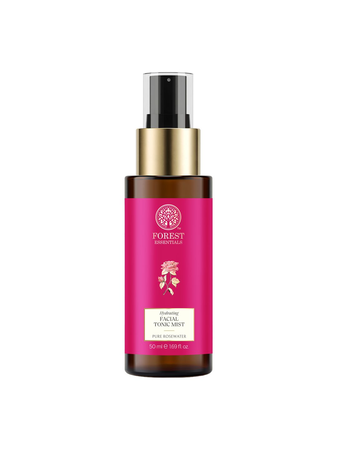 Forest Essentials Travel Size Facial Tonic Mist Pure Rosewater Refreshing Face Toner- 50ml