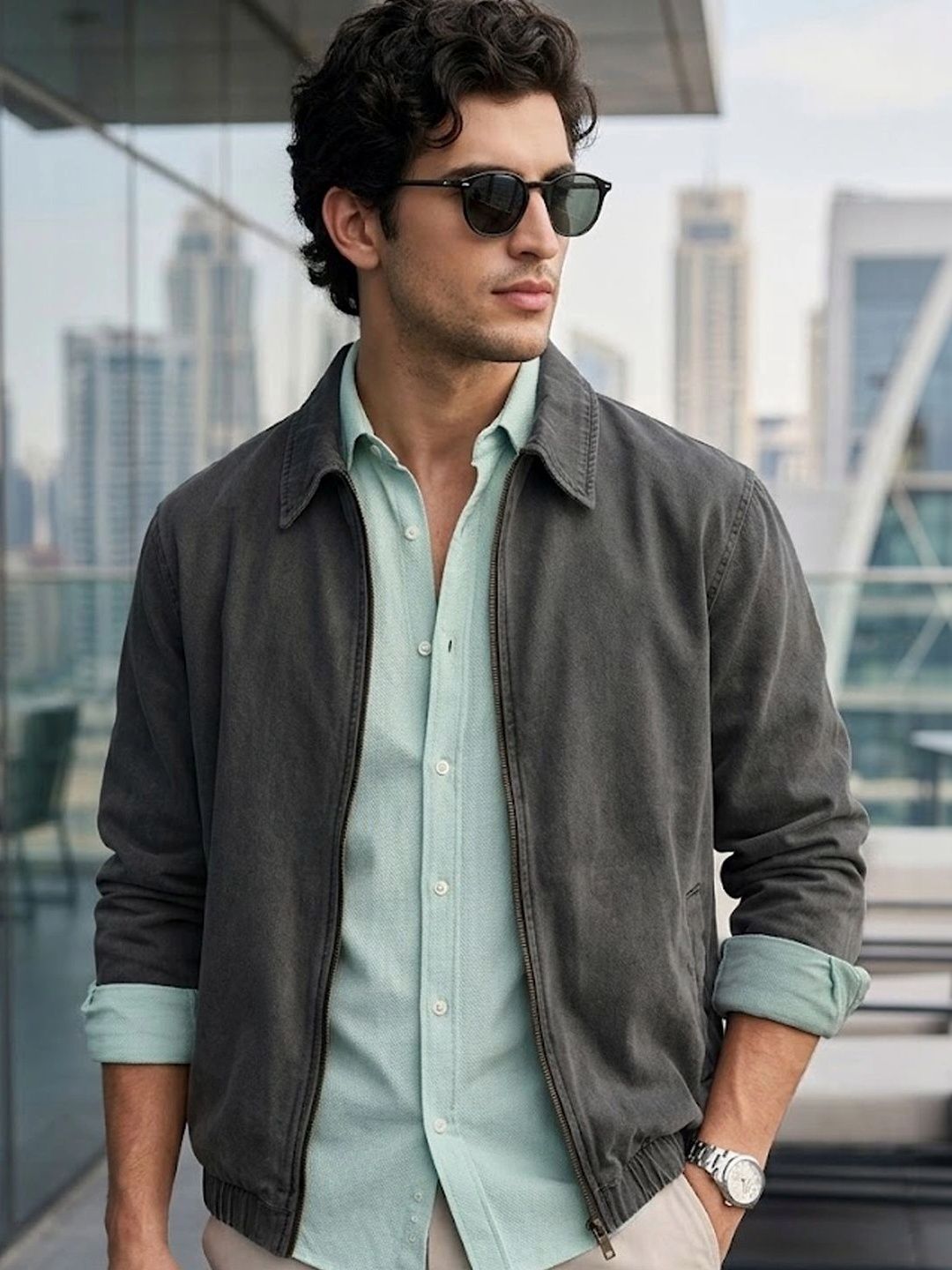Urbano Fashion Washed Denim Jacket