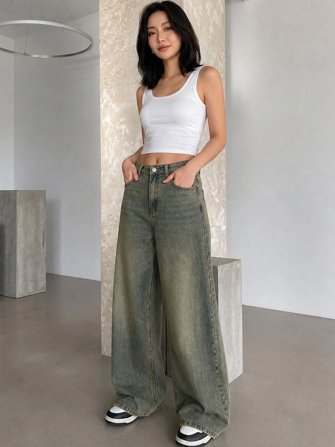 Kotty Women Wide Leg High-Rise Jeans