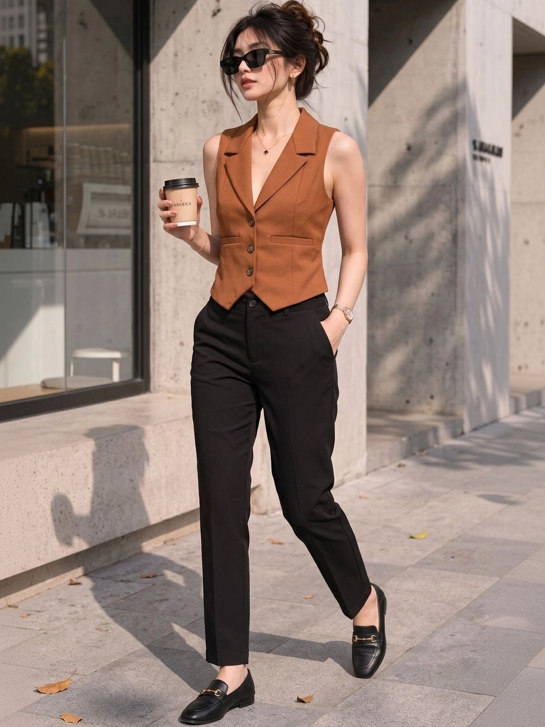 NEW-18 V-Neck Woven Formal Waistcoat