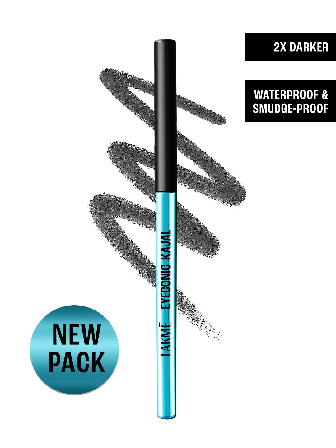 Lakme Lakme 9to5 Eyeconic Smudgeproof & Waterproof Kajal Lasts Upto 24Hr 0.35g - Sparkling Black
