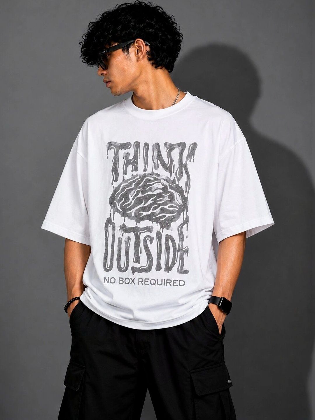 HERE&NOW Men Typography Printed T-shirt
