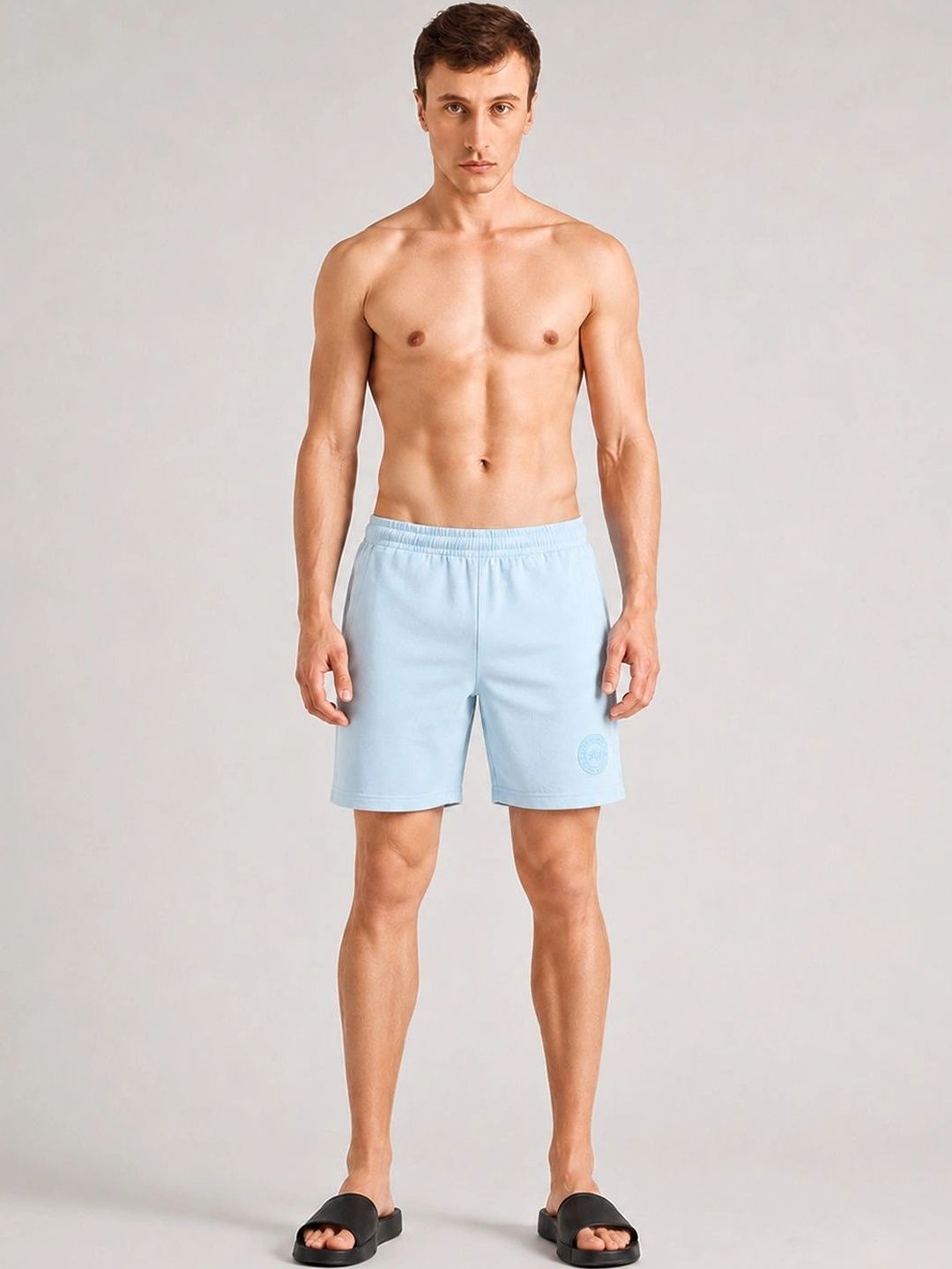 Pepe Jeans Men Solid Mid-Rise Lounge Shorts