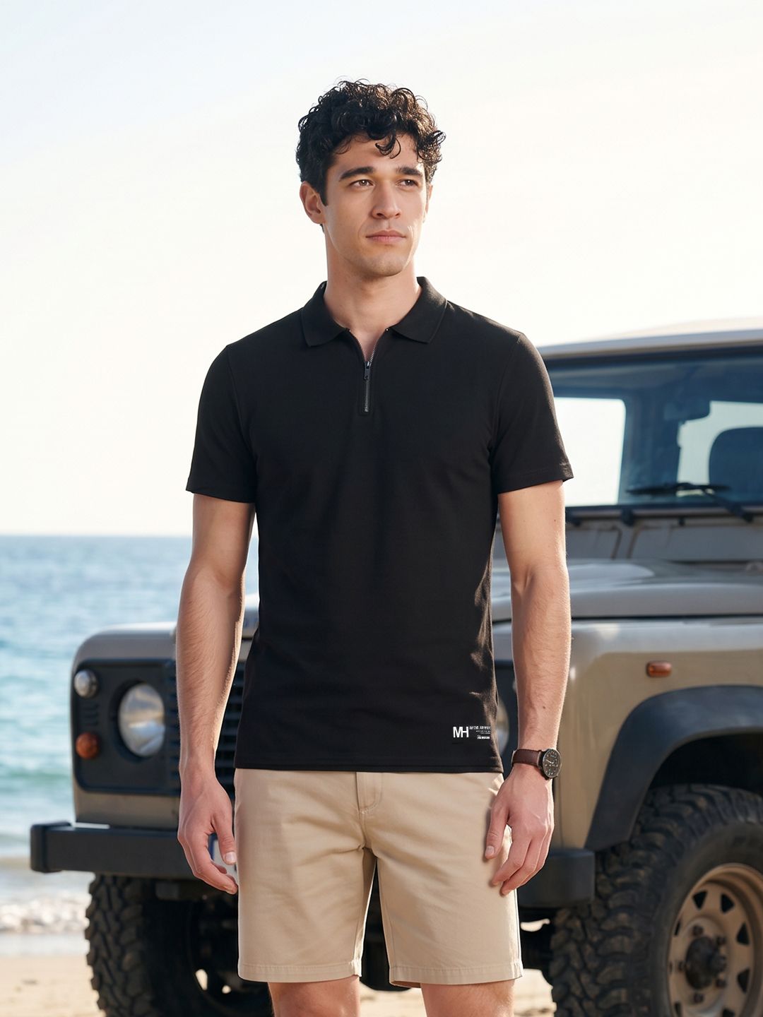 Mast & Harbour Polo Collar T-shirt