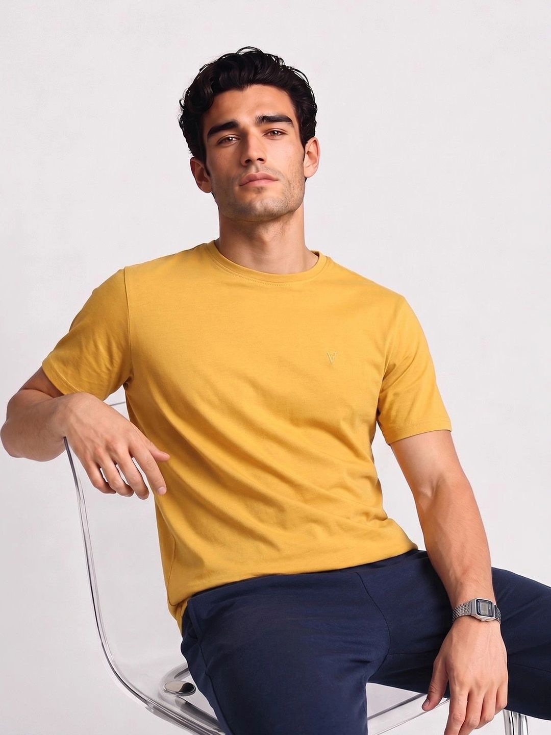 Van Heusen Innerwear Crew Neck Regular Fit Short Sleeves Soft Breathable Lounge Tshirt