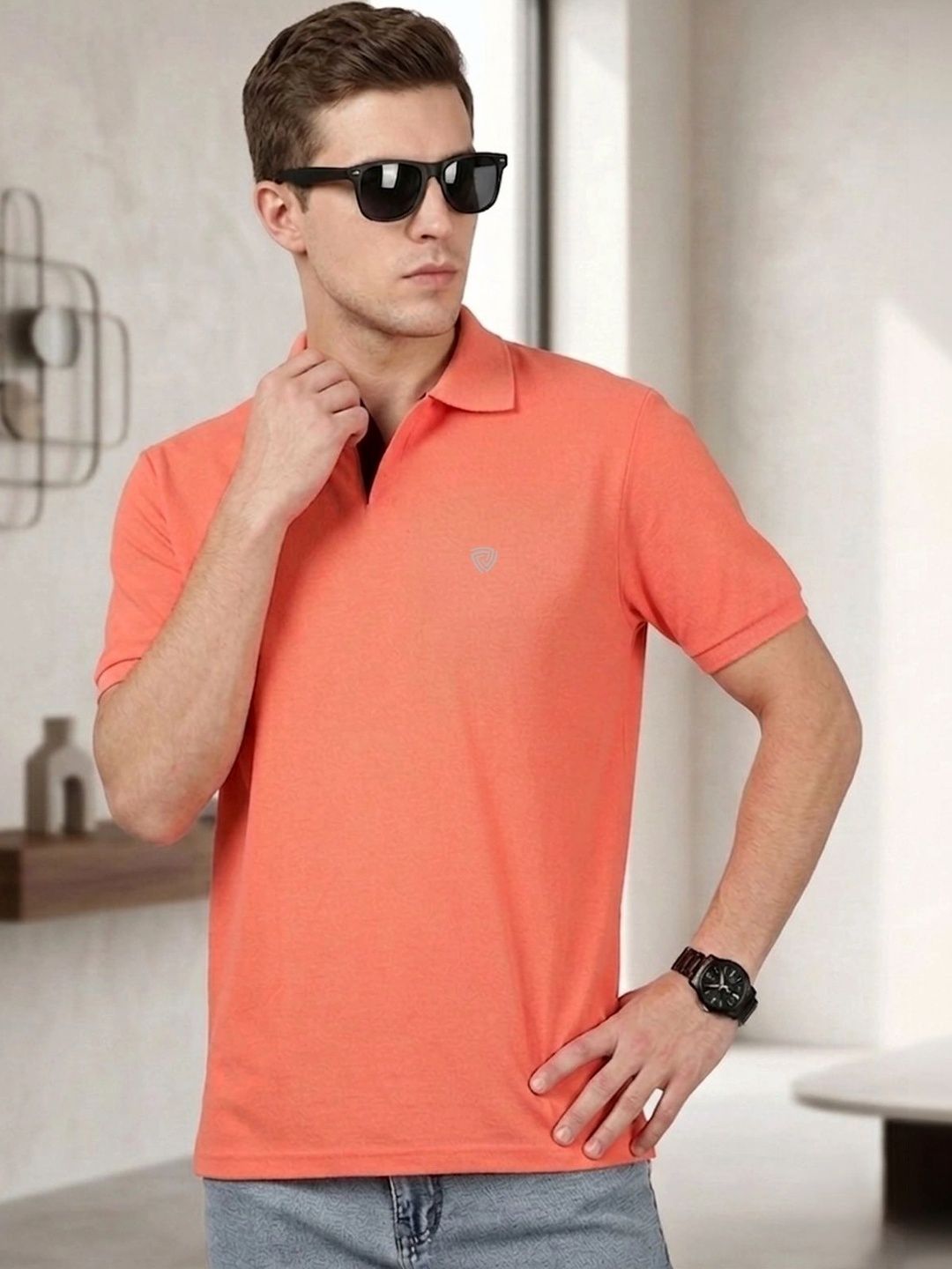 Lux Cozi Polo Collar Lounge Tshirts