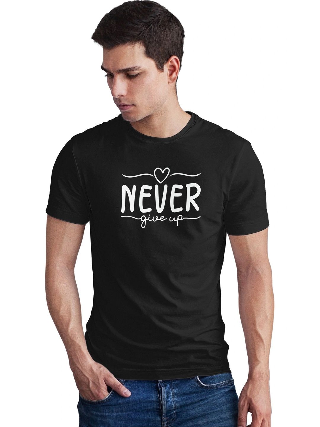 Seekbuylove Men Typography Printed Bio Finish T-shirt