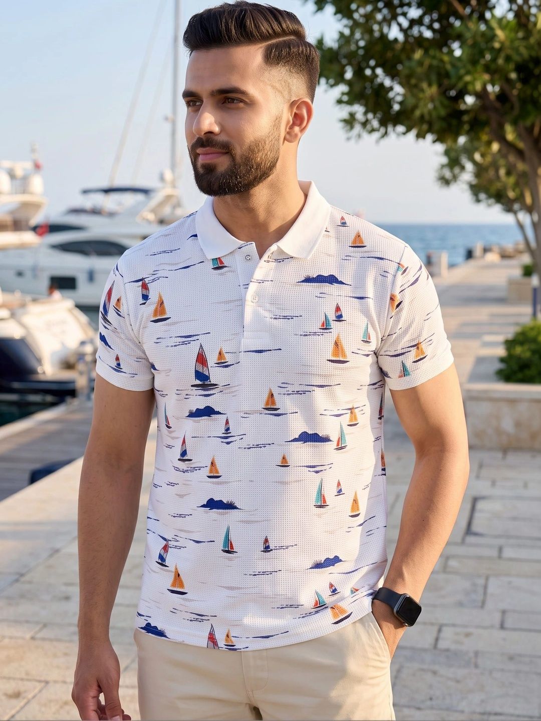 Tshirts Buddy Men Printed Polo Collar T-shirt