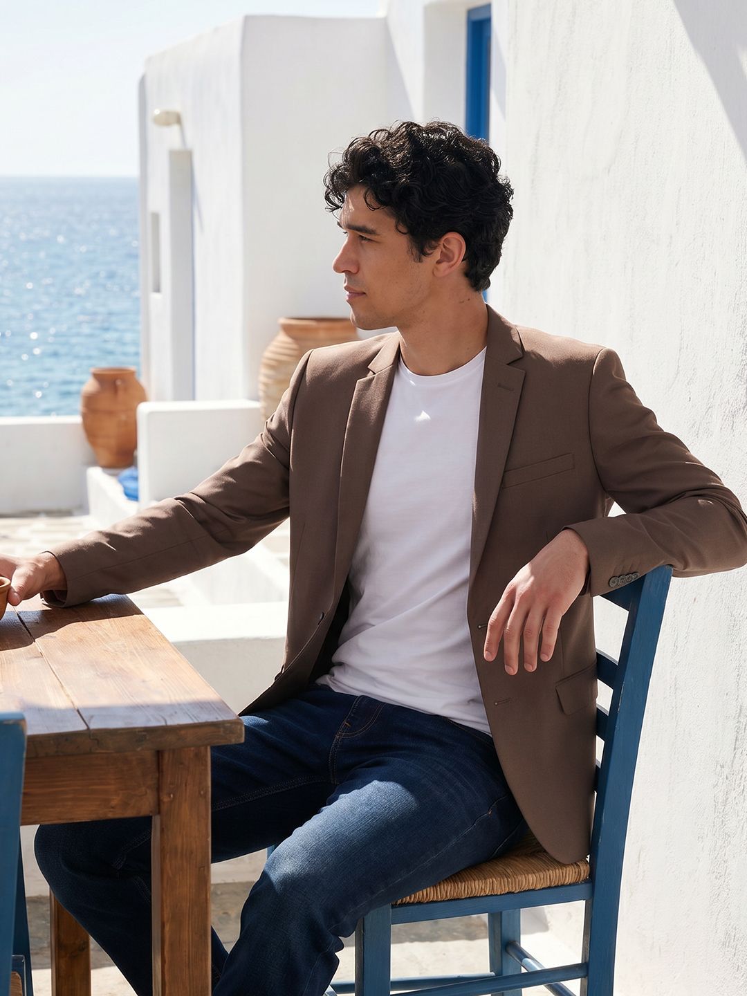 Mast & Harbour Notched Lapel Collar Single-Breasted Casual Blazer