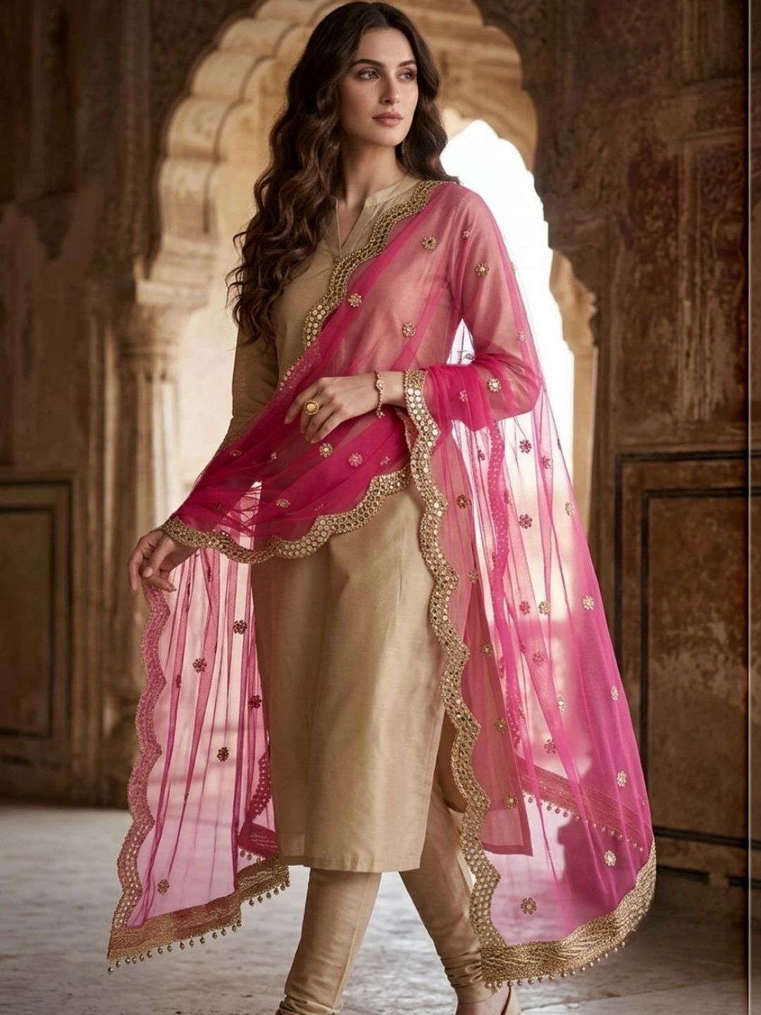 Dupatta Bazaar Dupatta with Mirror Work