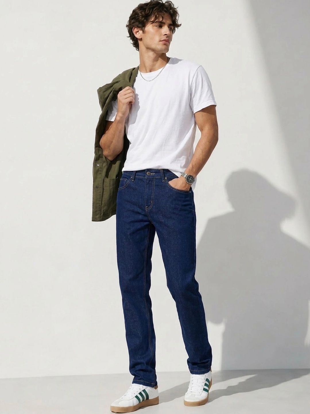 Styli Men Regular Fit Mid-Rise Stretchable Jeans