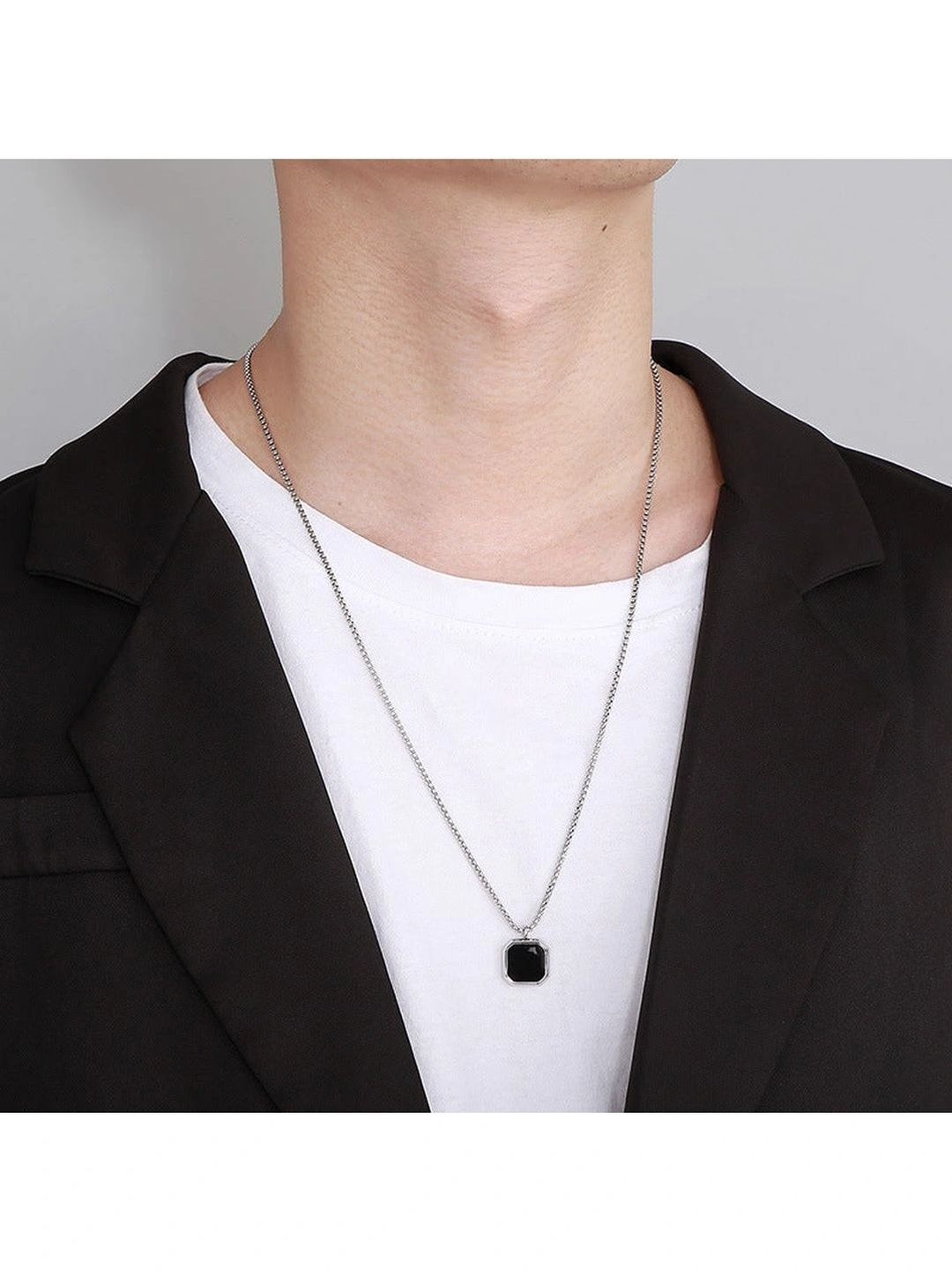 SALTY Midnight Charisma Stainless Steel Neck Chain Pendant for Men & Boys