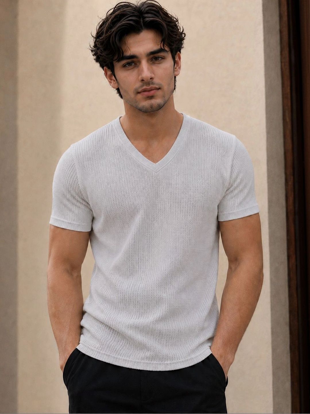 FBAR Men V-Neck T-shirt