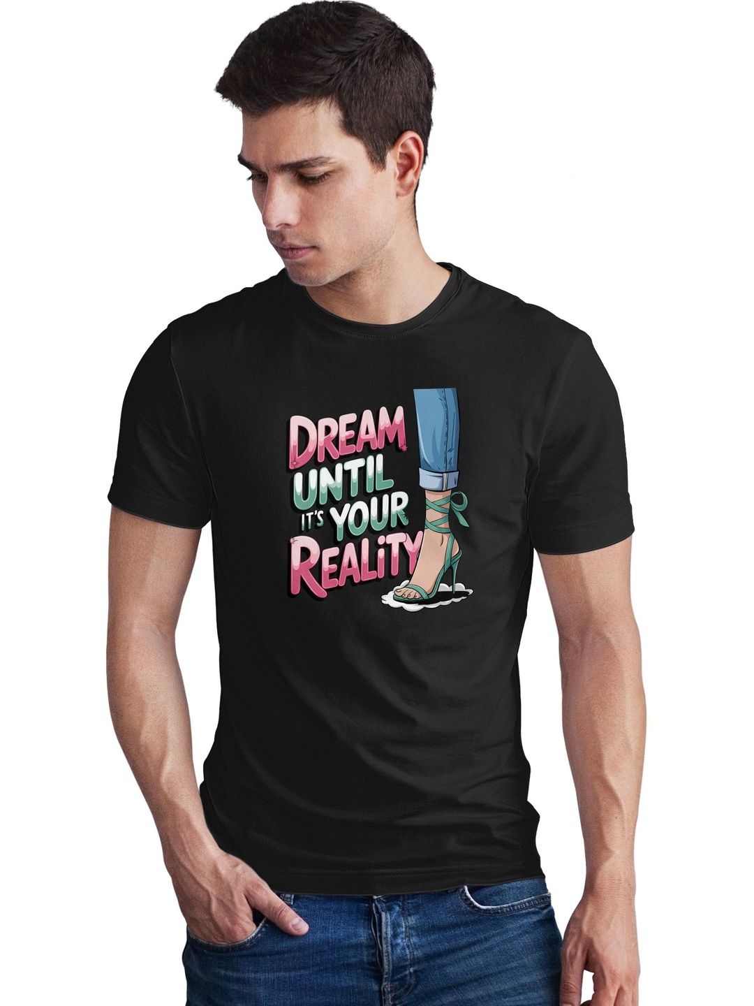 Seekbuylove Men Typography Printed Bio Finish T-shirt