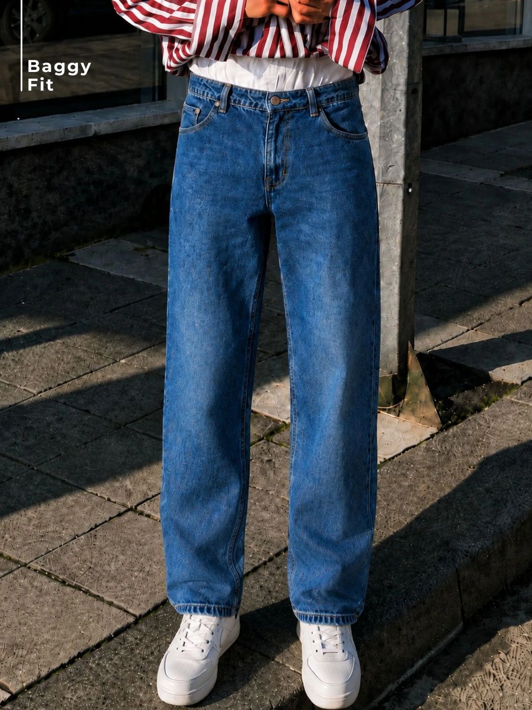DENNISON Men Smart Clean Look Heavy Fade Acid Wash Cotton Relaxed Fit Jeans