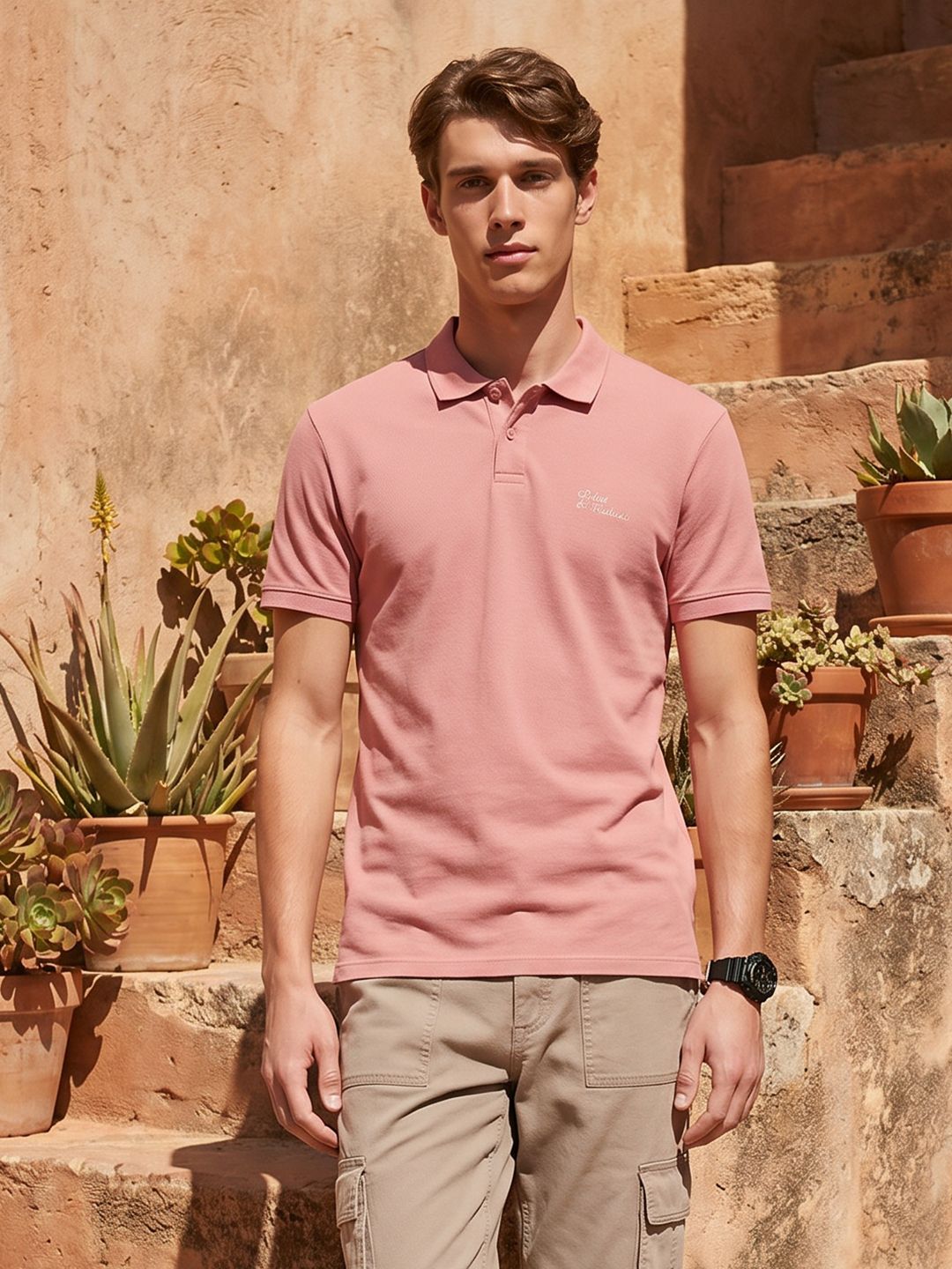 Mast & Harbour Polo Collar T-shirt