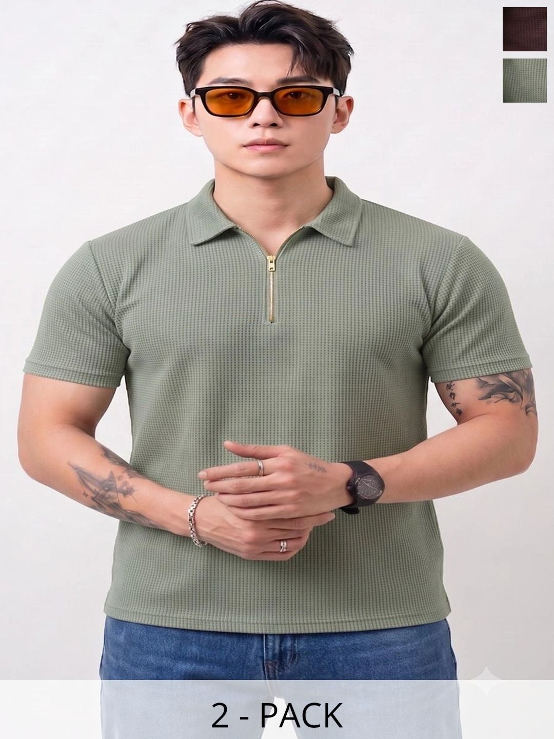 Saklana Men 2 Polo Collar T-shirt