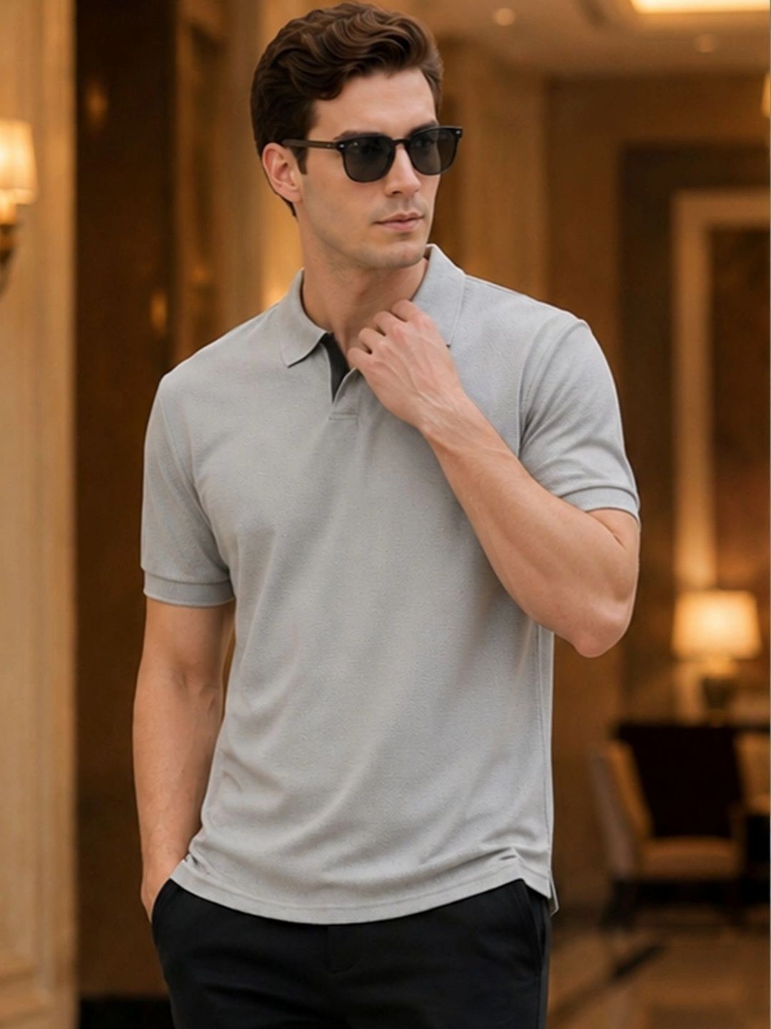 Lux Cozi Polo Collar Lounge Tshirts