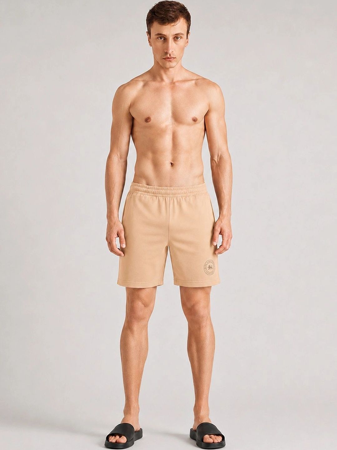 Pepe Jeans Men Solid Mid-Rise Slip-On Lounge Shorts