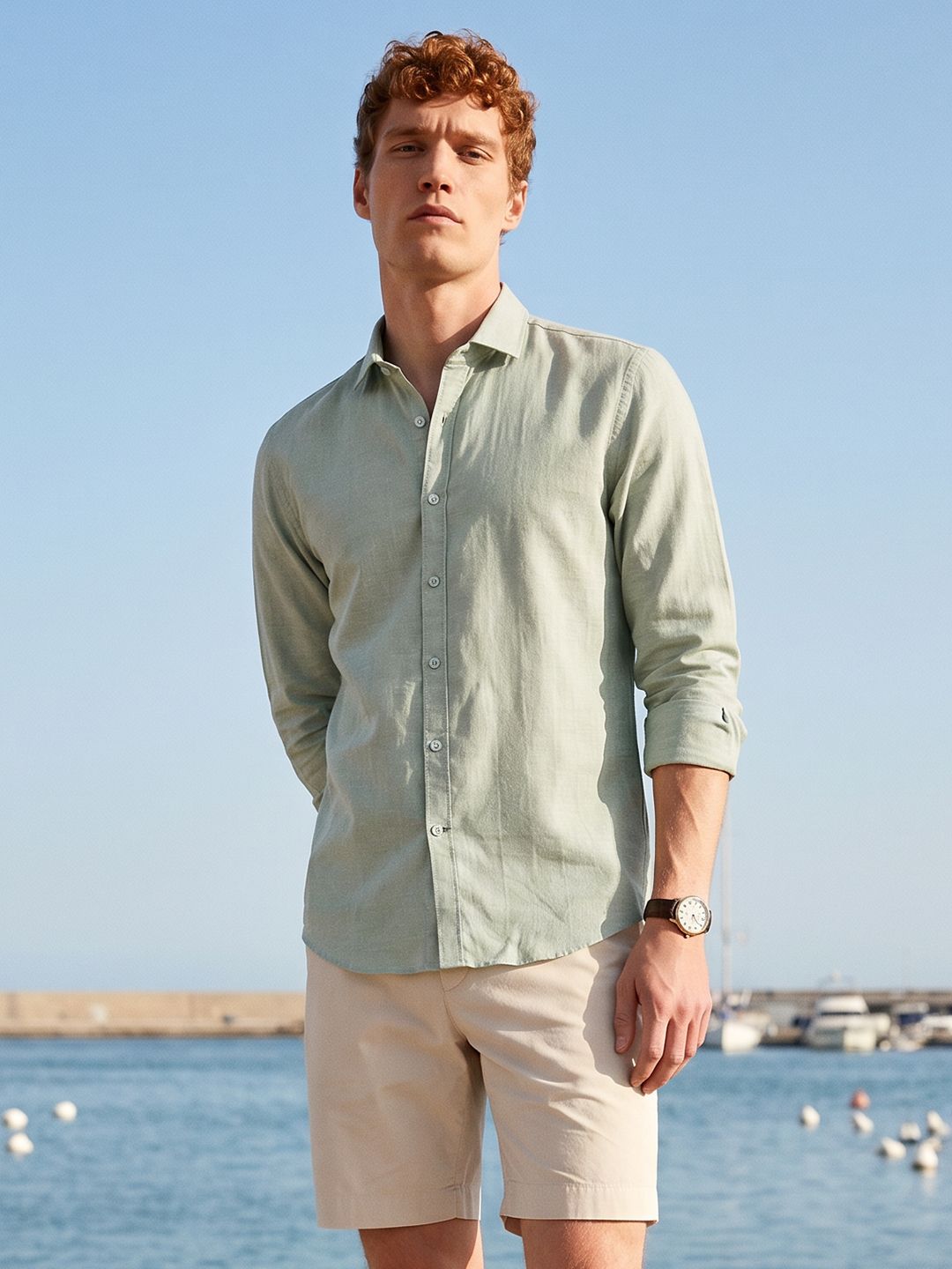 Mast & Harbour Mast & Harbour Spread Collar Casual Shirt