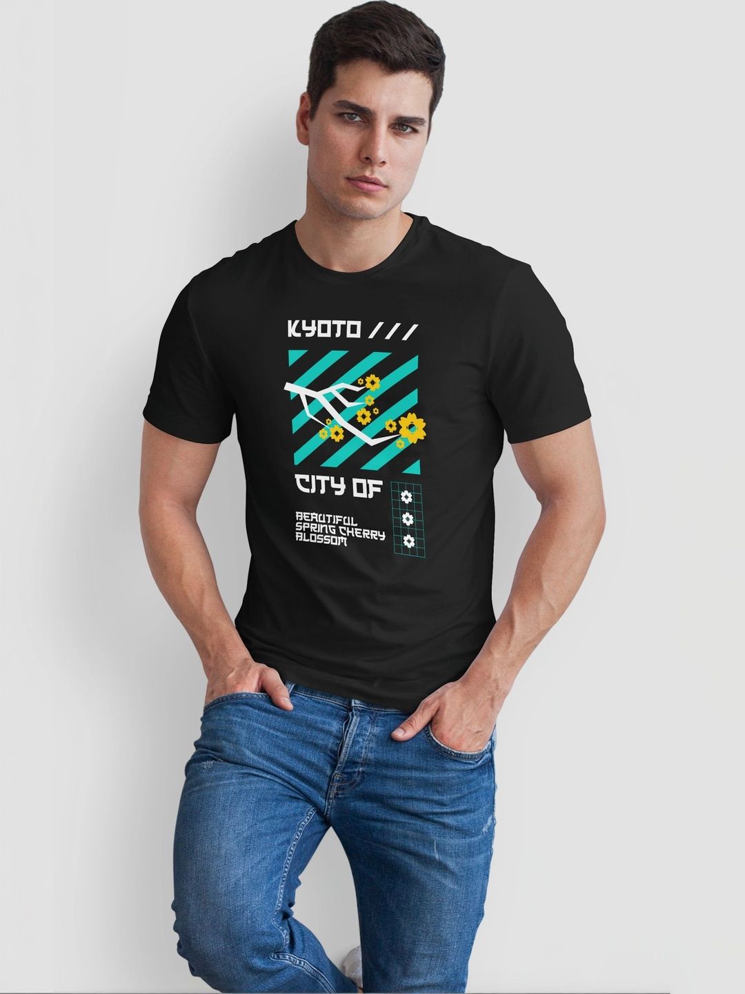 Seekbuylove Men Printed Bio Finish T-shirt