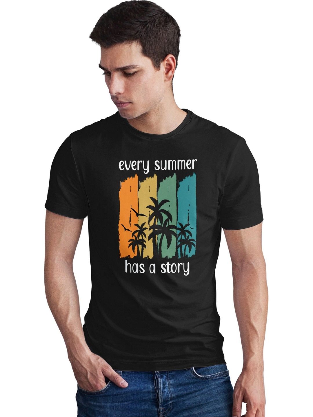 Seekbuylove Men Printed Bio Finish T-shirt