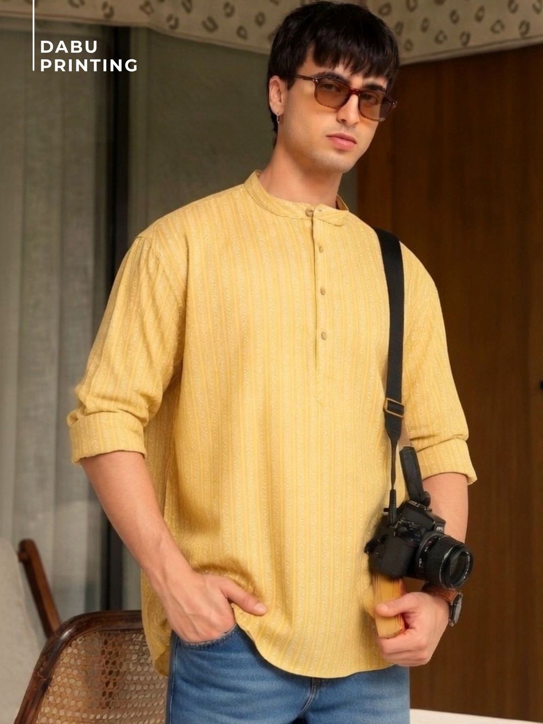 DENNISON Men Ethnic Motifs Printed Indie Prints Kurta