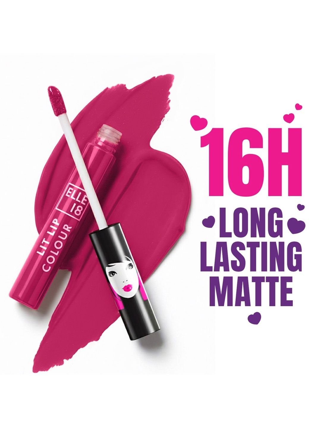ELLE 18 Lit Lip Matte Finish Long Lasting Smudgeproof Lip Colour Matte 5.6ml - Barn Red