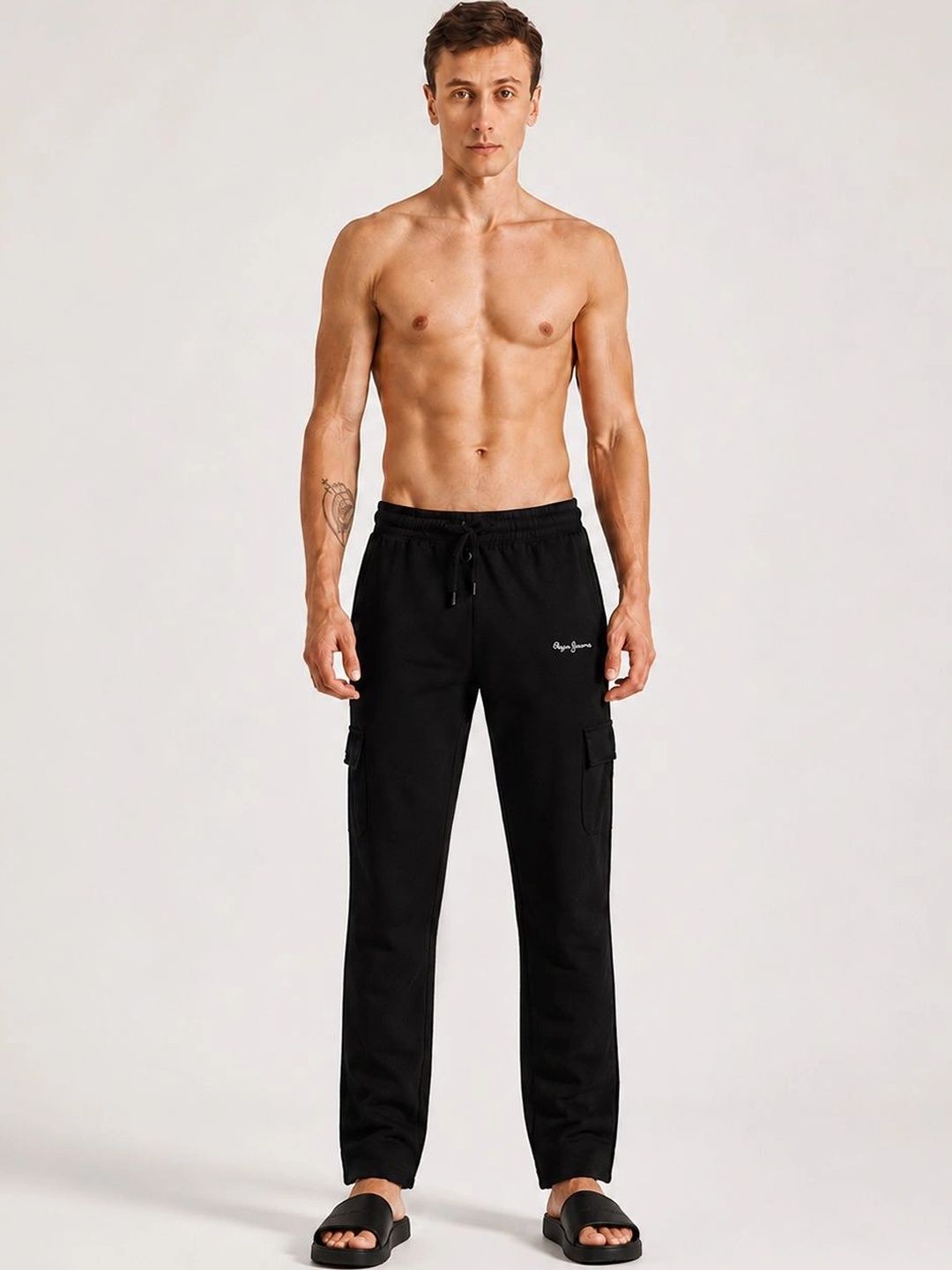 Pepe Jeans Pepe Jeans Men Solid Regular Fit Stretchable Jogger Lounge Pants