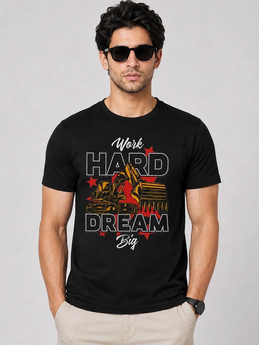 KAVYARA Men Typography Printed T-shirt