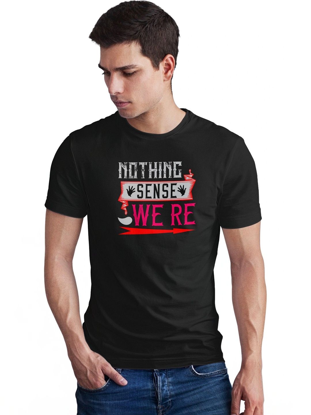 Seekbuylove Men Typography Printed Bio Finish T-shirt