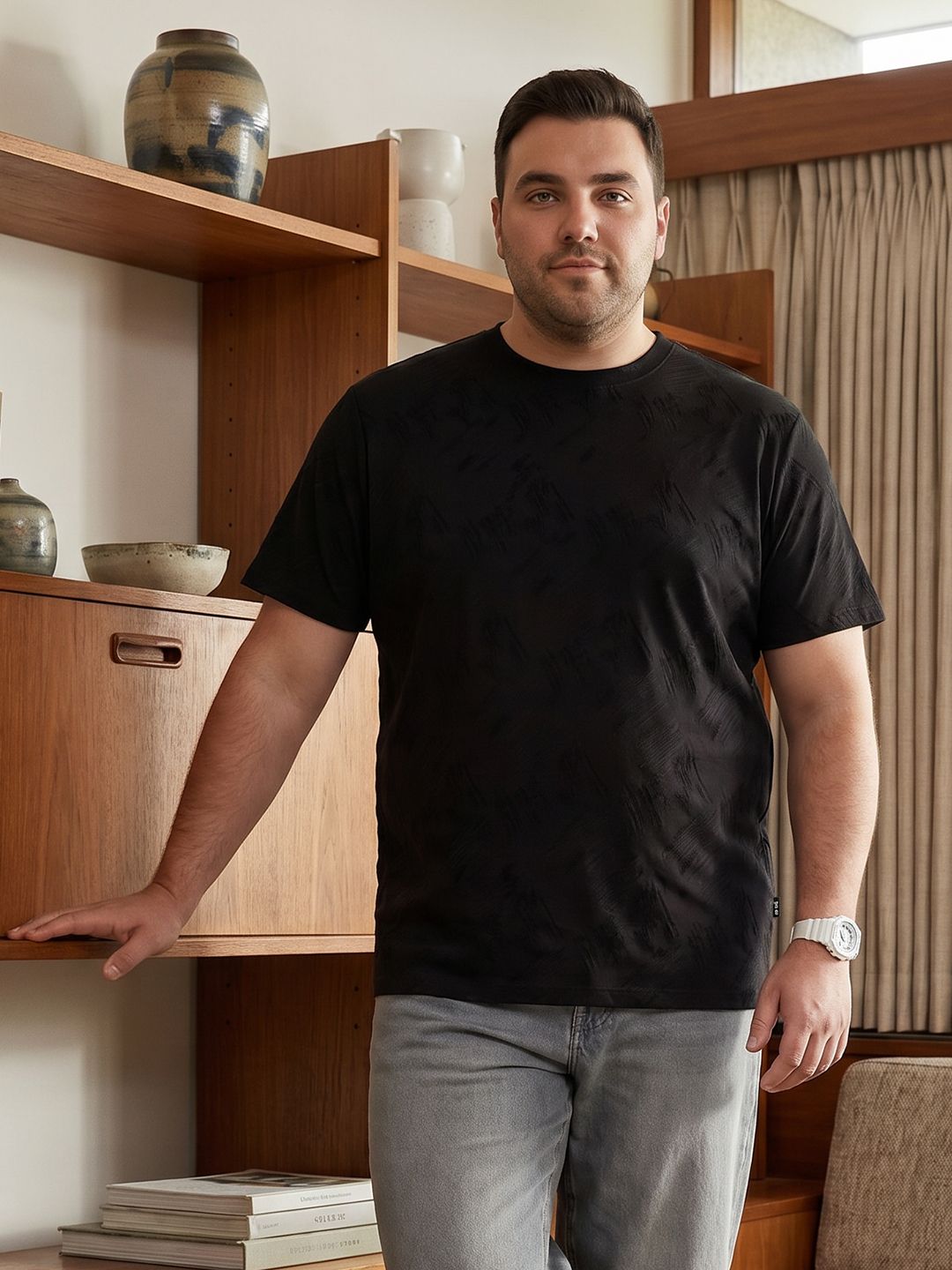 Sztori Plus Size Self Design T-shirt
