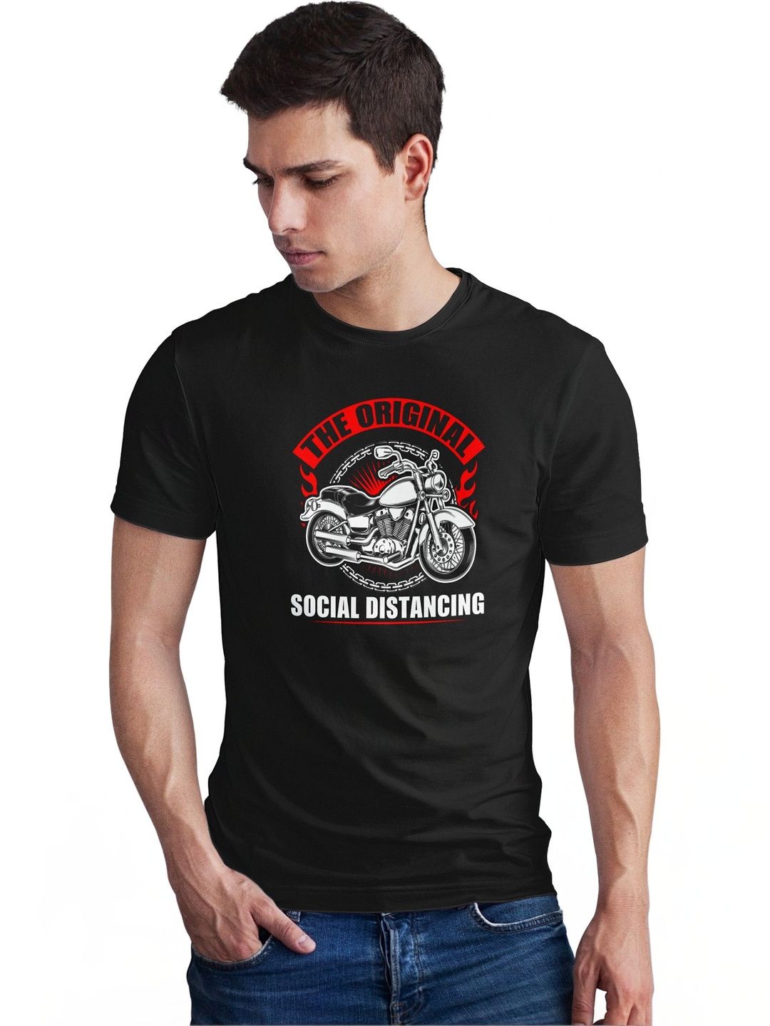 Seekbuylove Men Printed Bio Finish T-shirt