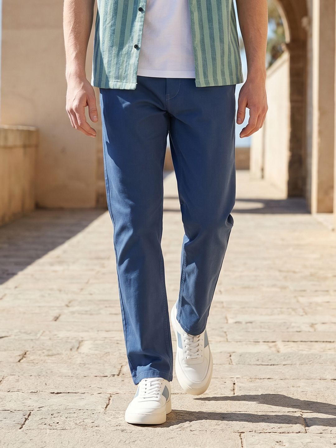 Mast & Harbour Mast & Harbour Men Regular Fit Chino Trousers