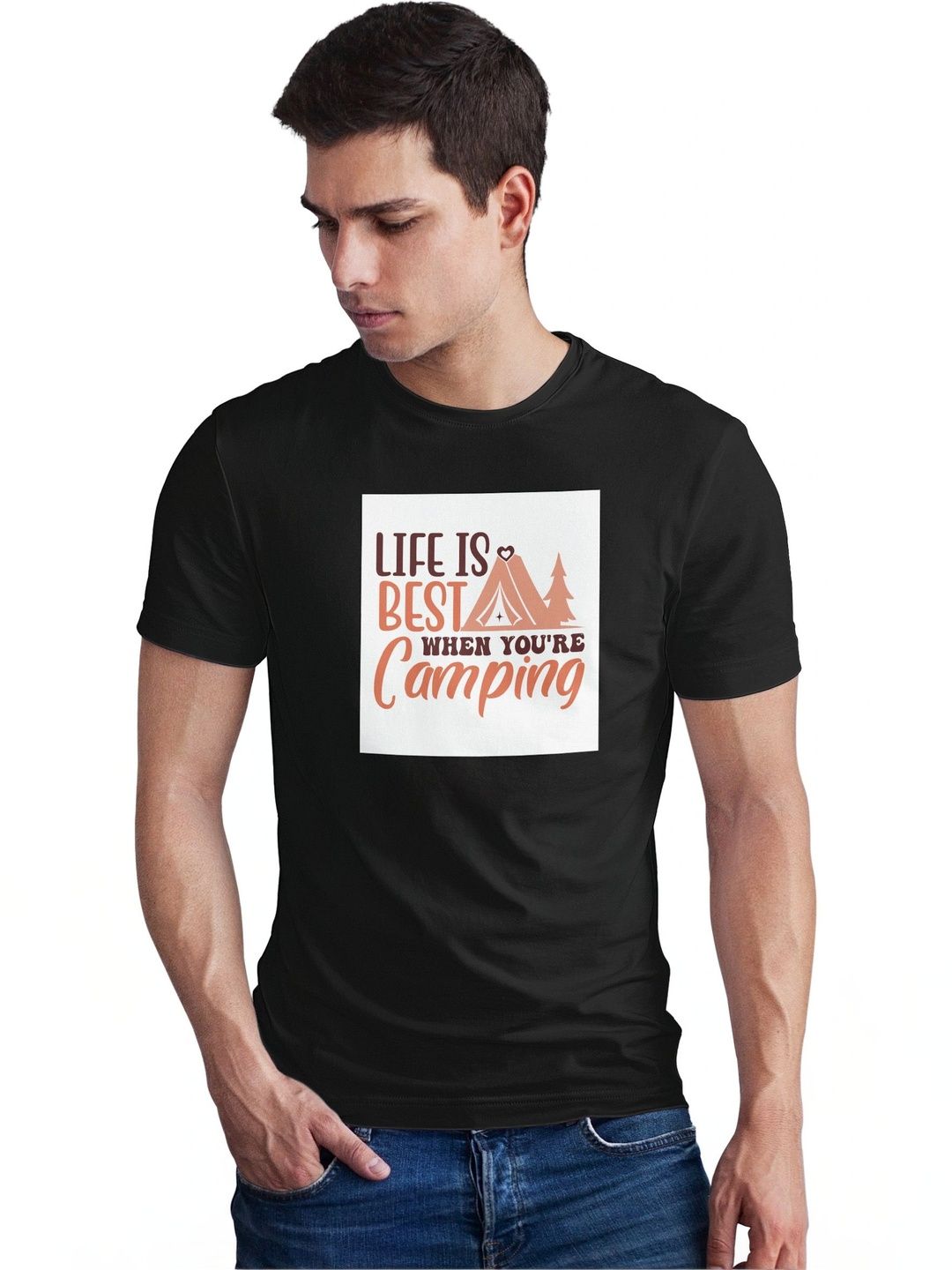 Seekbuylove Men Typography Printed Bio Finish T-shirt