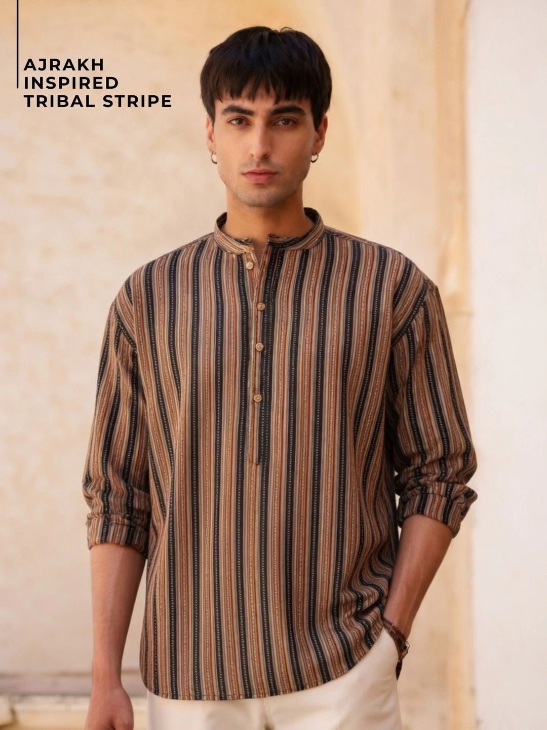 Classic Ethnic Print Kurta DENNISON Men Printed Kurta