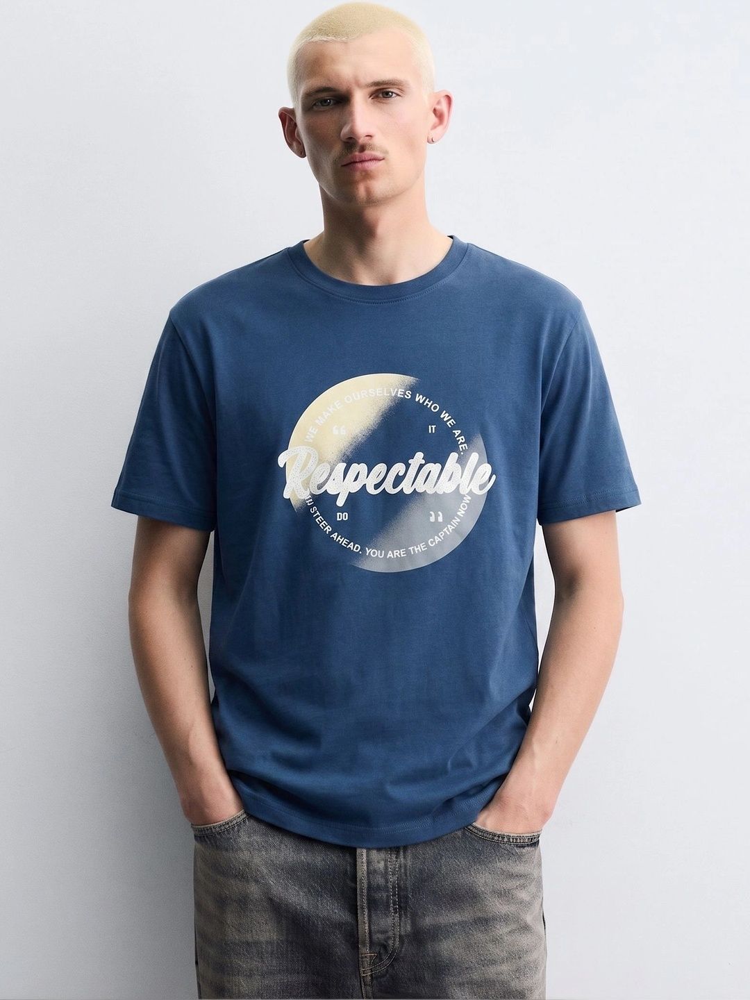 TMO Men Typography Printed T-shirt