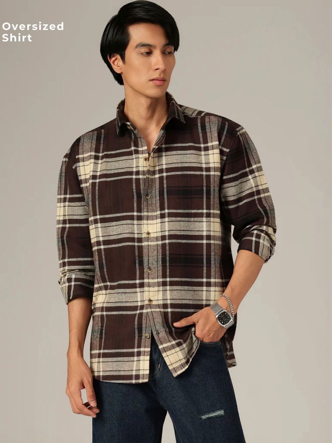 DENNISON Men Comfort Tartan Checks Checked Casual Shirt