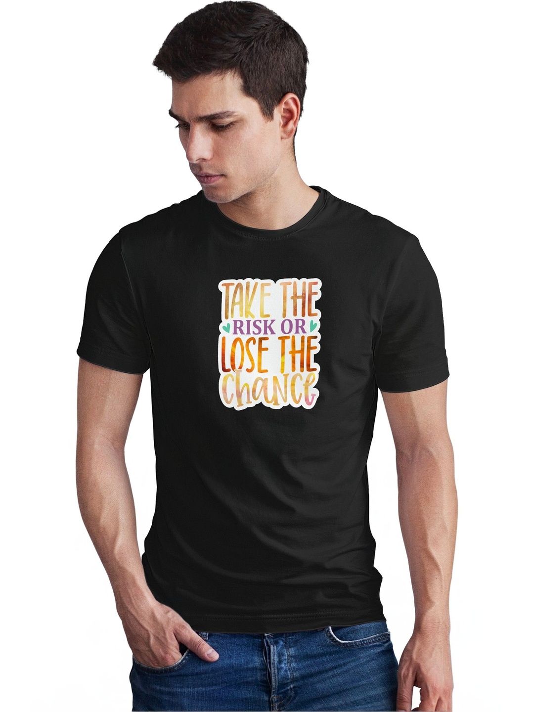 Seekbuylove Men Typography Printed Bio Finish T-shirt