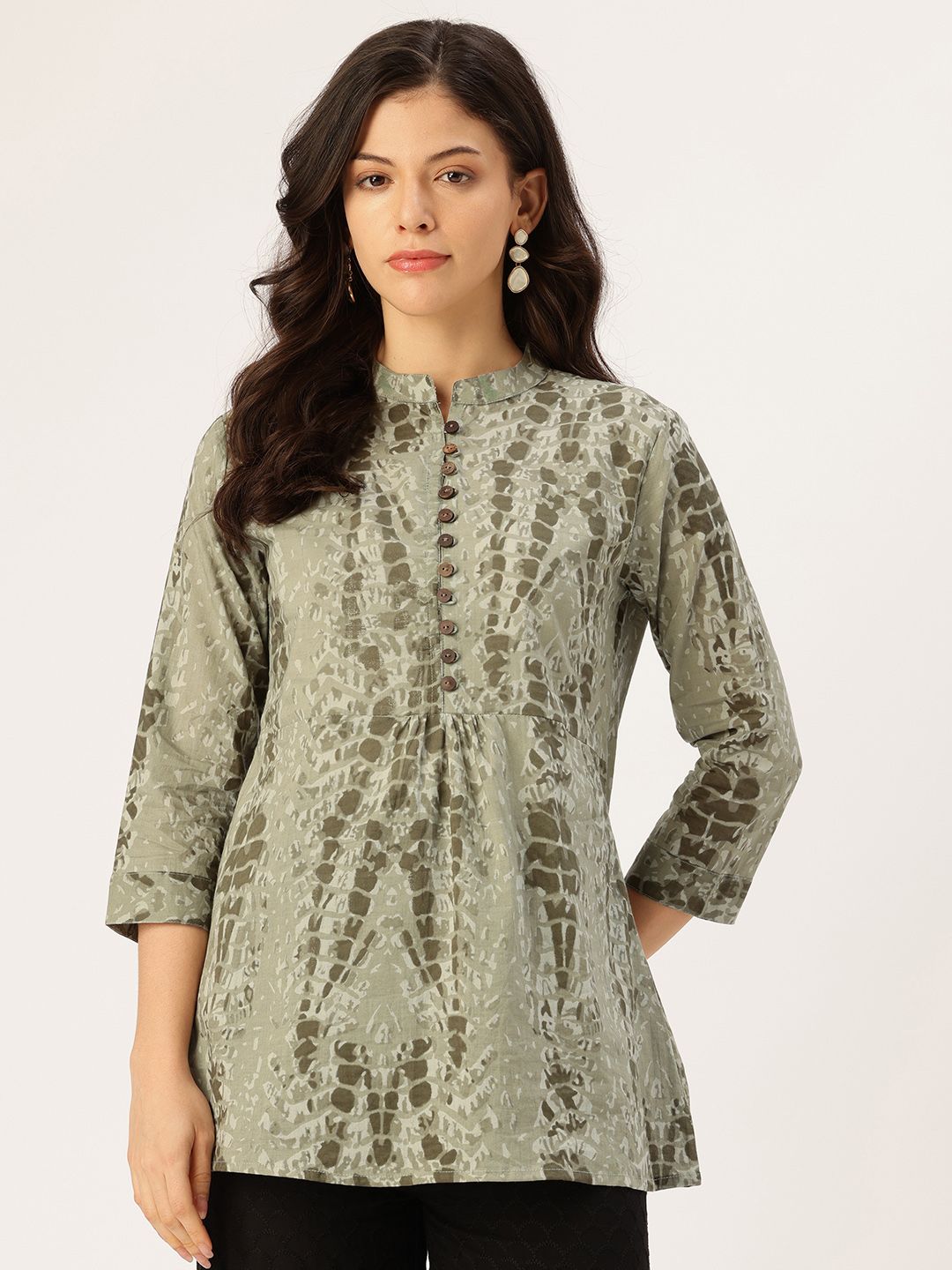 FERANOID Printed Pure Cotton Blend Kurti