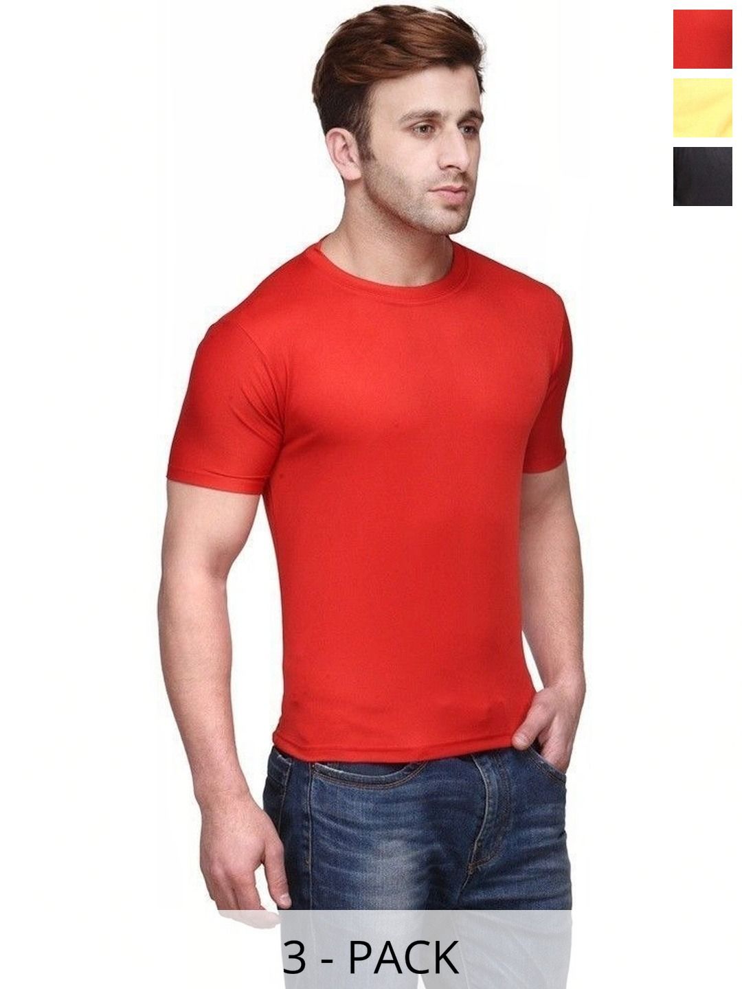 FUNKY GUYS Men 3 Slim Fit T-shirt