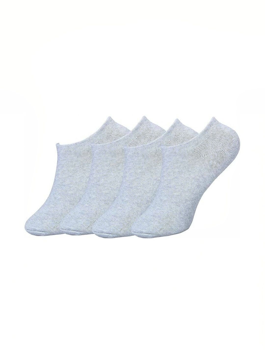 SOKSI Men Pack of 4 Cotton Assorted Ankle Length Socks