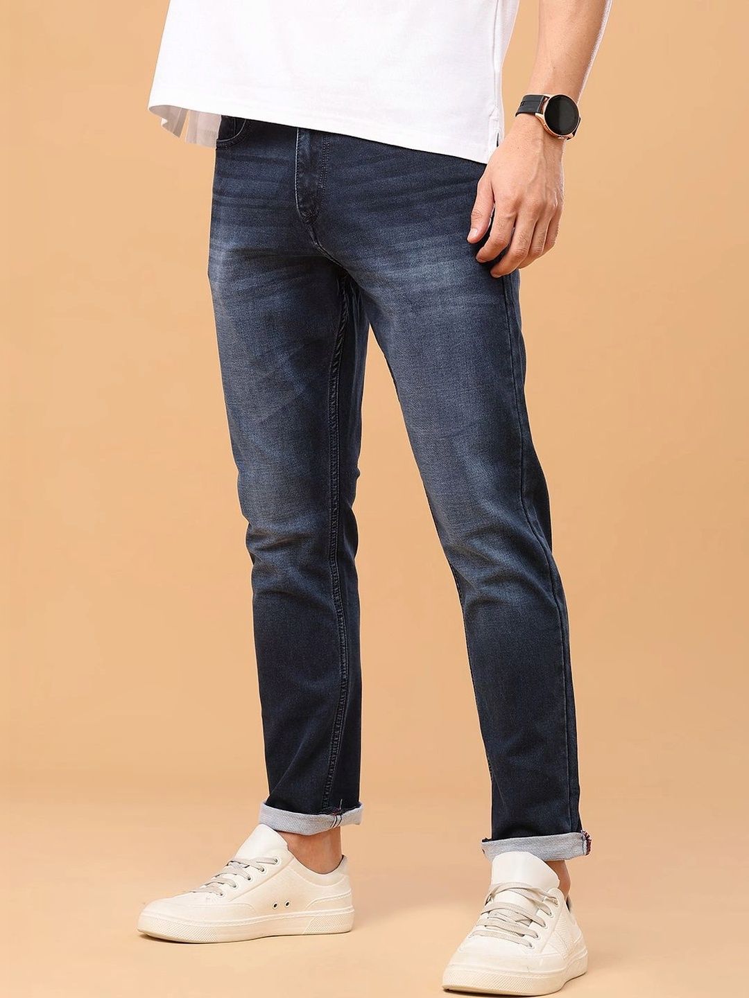V-Mart Men Regular Fit Mid-Rise Cotton Jeans