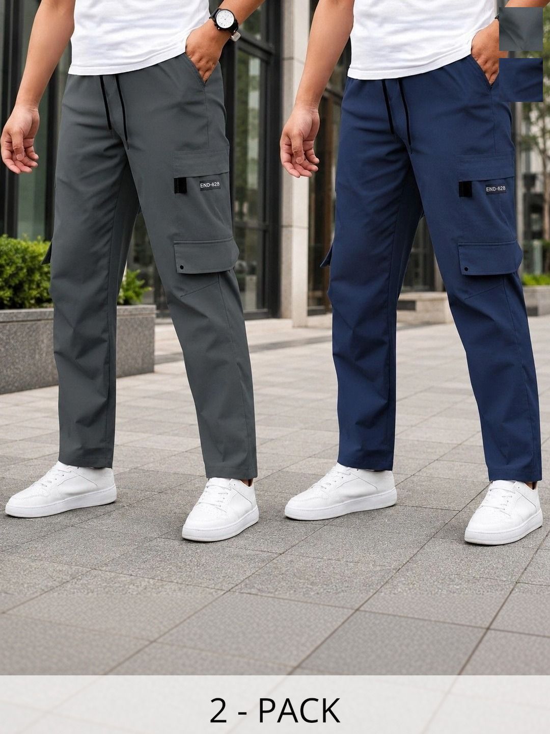 Dwiden Dwiden Men Cargos Trousers
