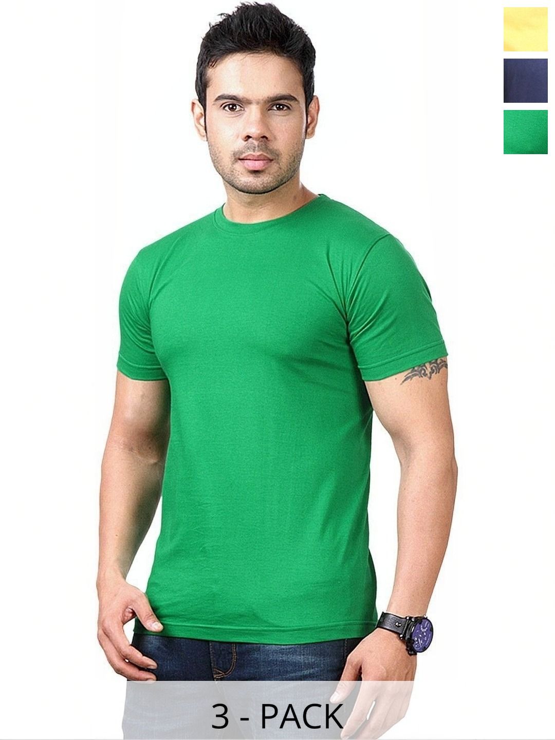FUNKY GUYS Men 3 Slim Fit T-shirt