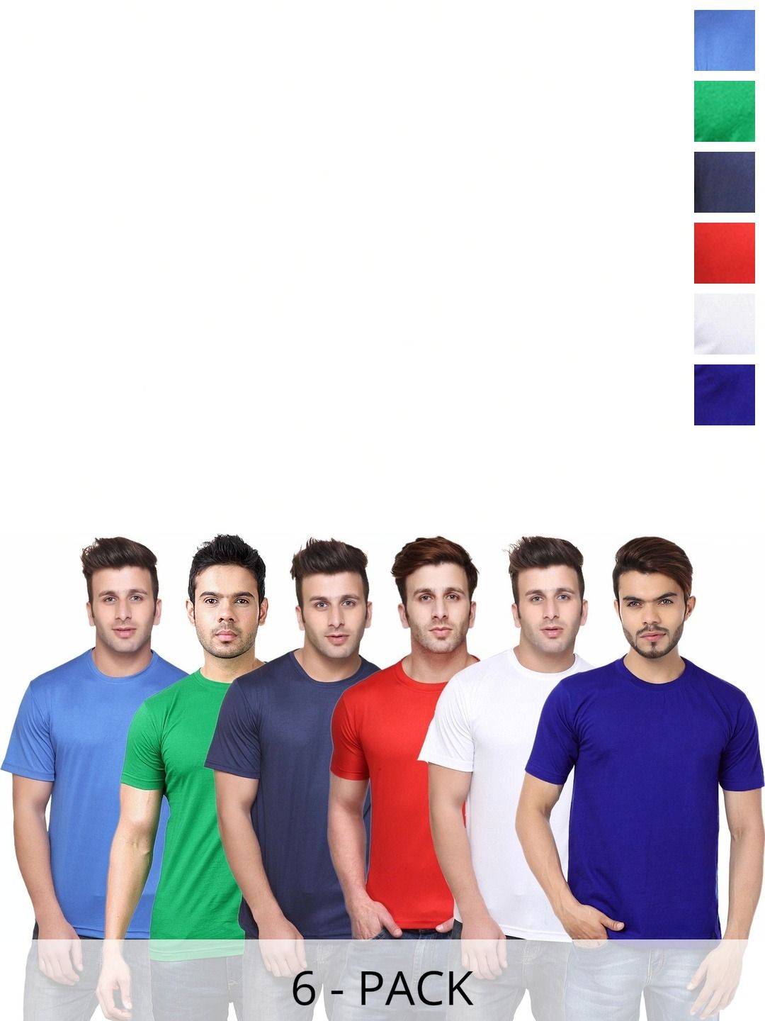 FUNKY GUYS Men 6 Slim Fit T-shirt